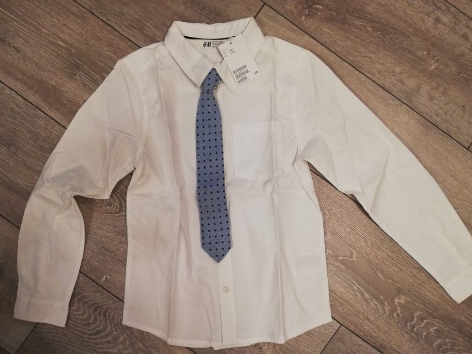 Рубашка с галстуком H&М, 8-9 лет