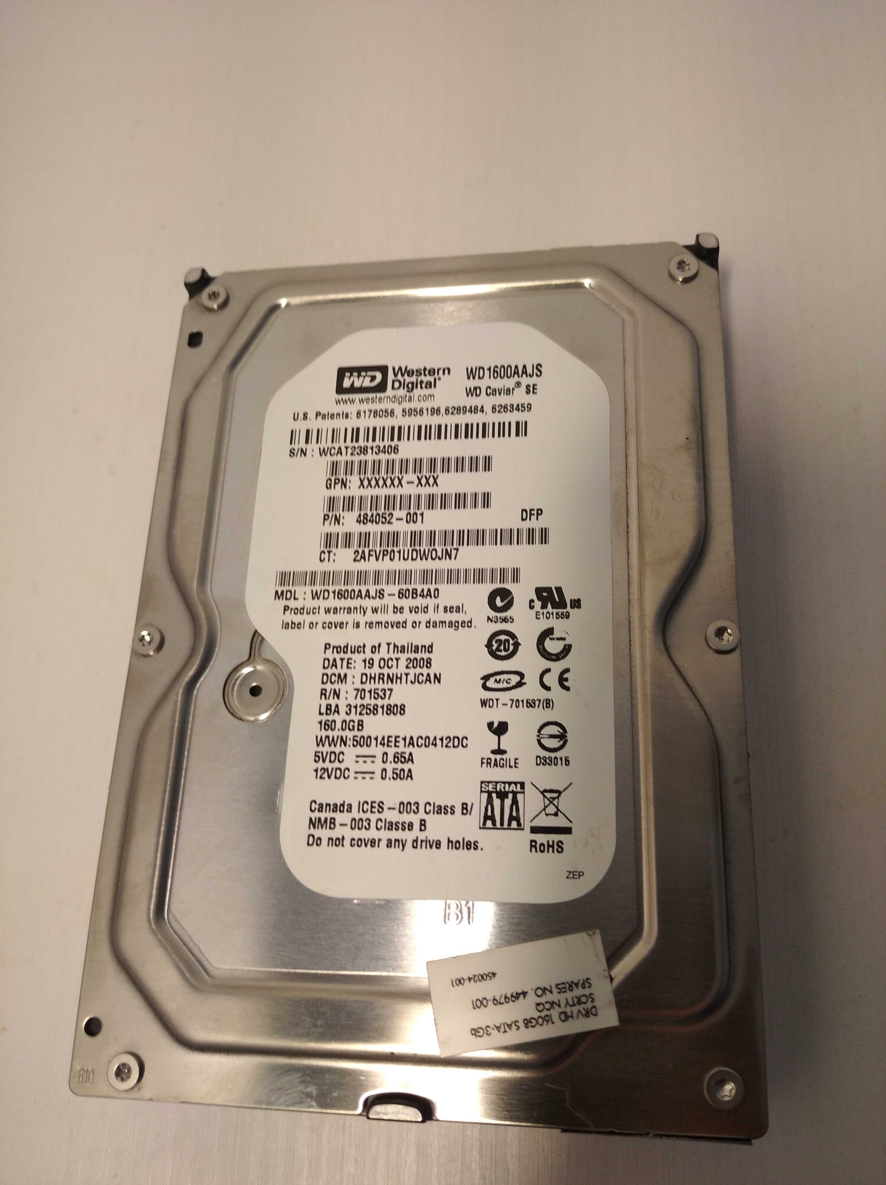 Жорсткий диск (жосткий диск) 3.5 WD 160Gb WD1600AAJS