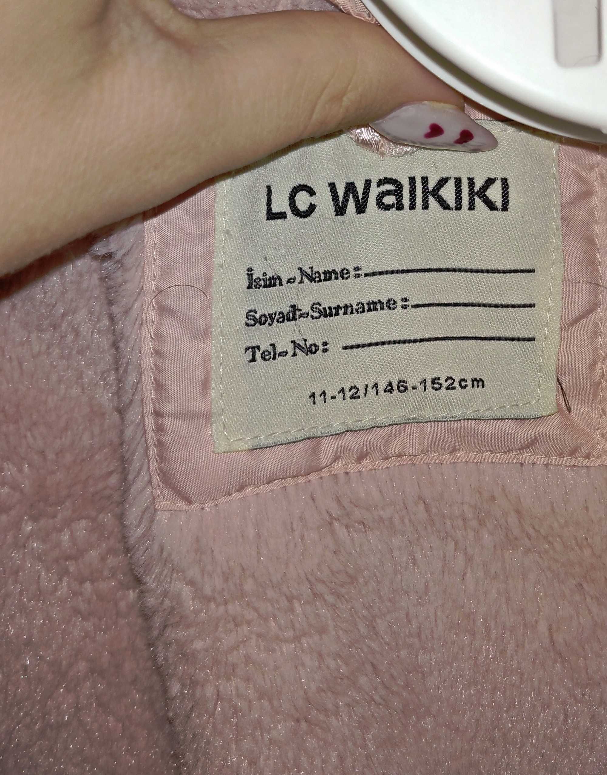 Розовая утепленная куртка LC WAIKIKI для девочки