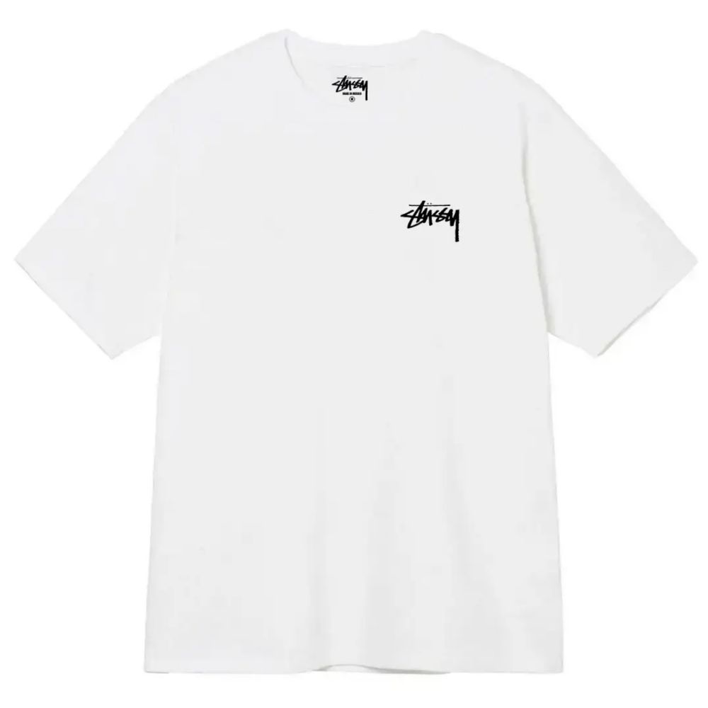 Белая футболка stussy | футболка стуси