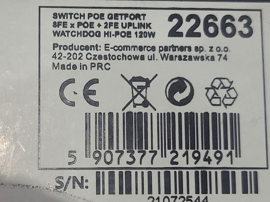 Zestaw kamer ip orllo, rejestrator orllo , switch