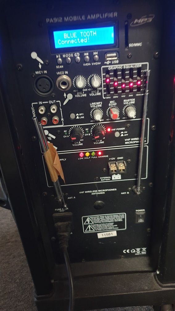 Skytec SPJ-Pa912 mobilna kolumna z amplitunerem