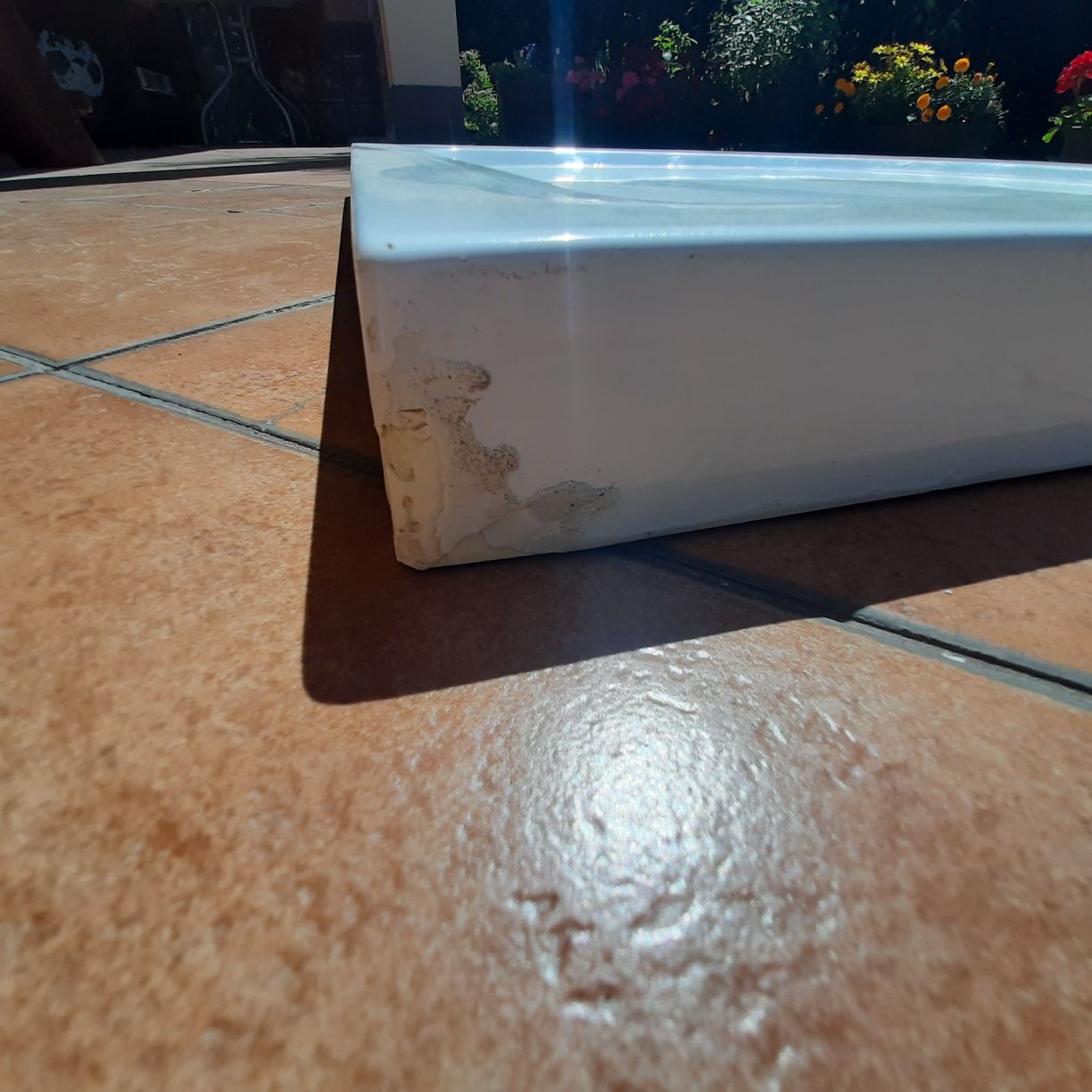 Brodzik 80×80×5 cm półokrągły biały Leroy Merlin
