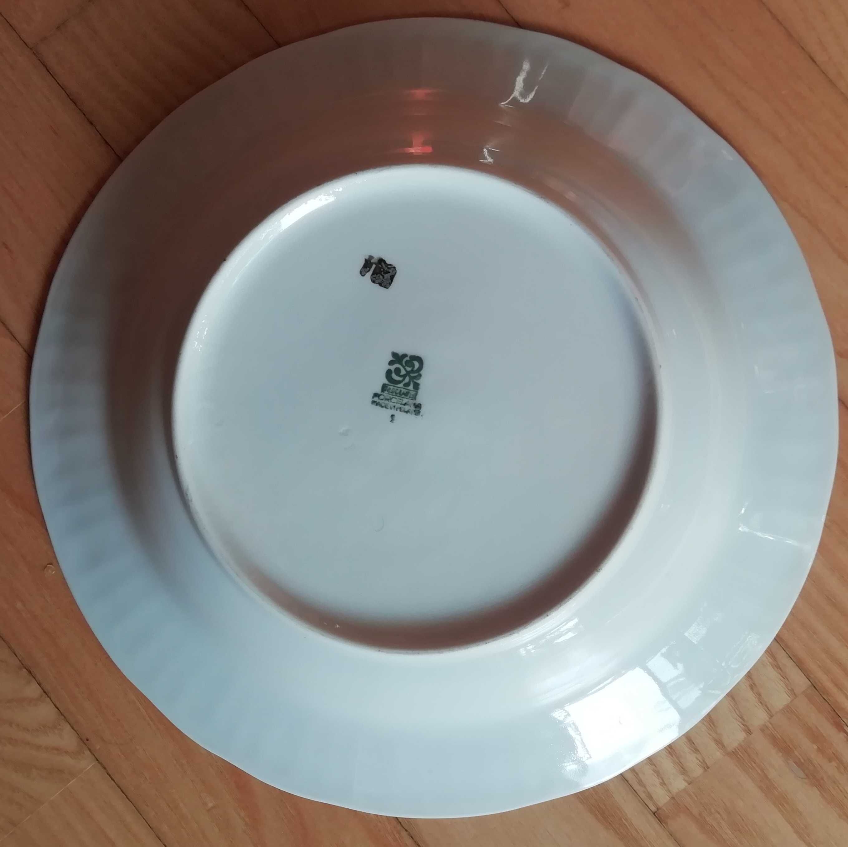 5x Talerz WŁOCŁAWEK PORCELANA PRL zestaw głęboki obiadowy
