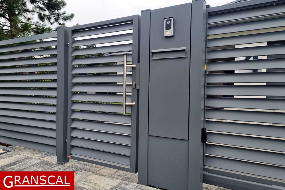 Nowoczesne ogrodzenie aluminiowe, płot brama furtka Poznań