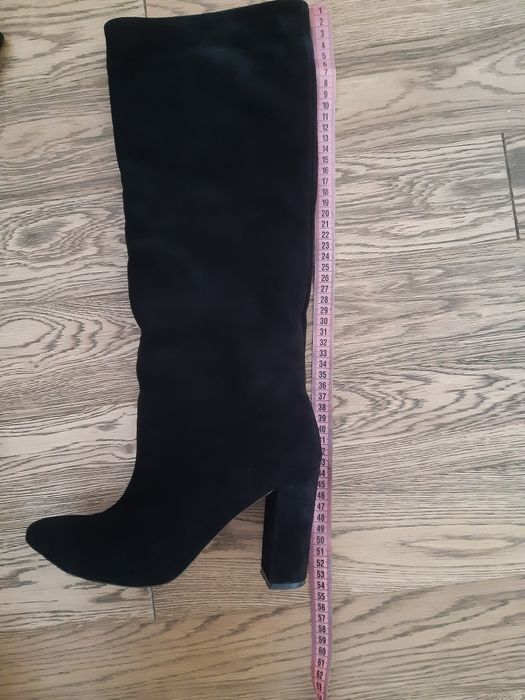 Ботфорди 39р. зима / ботінки високі сапоги натуральний замш 40р.