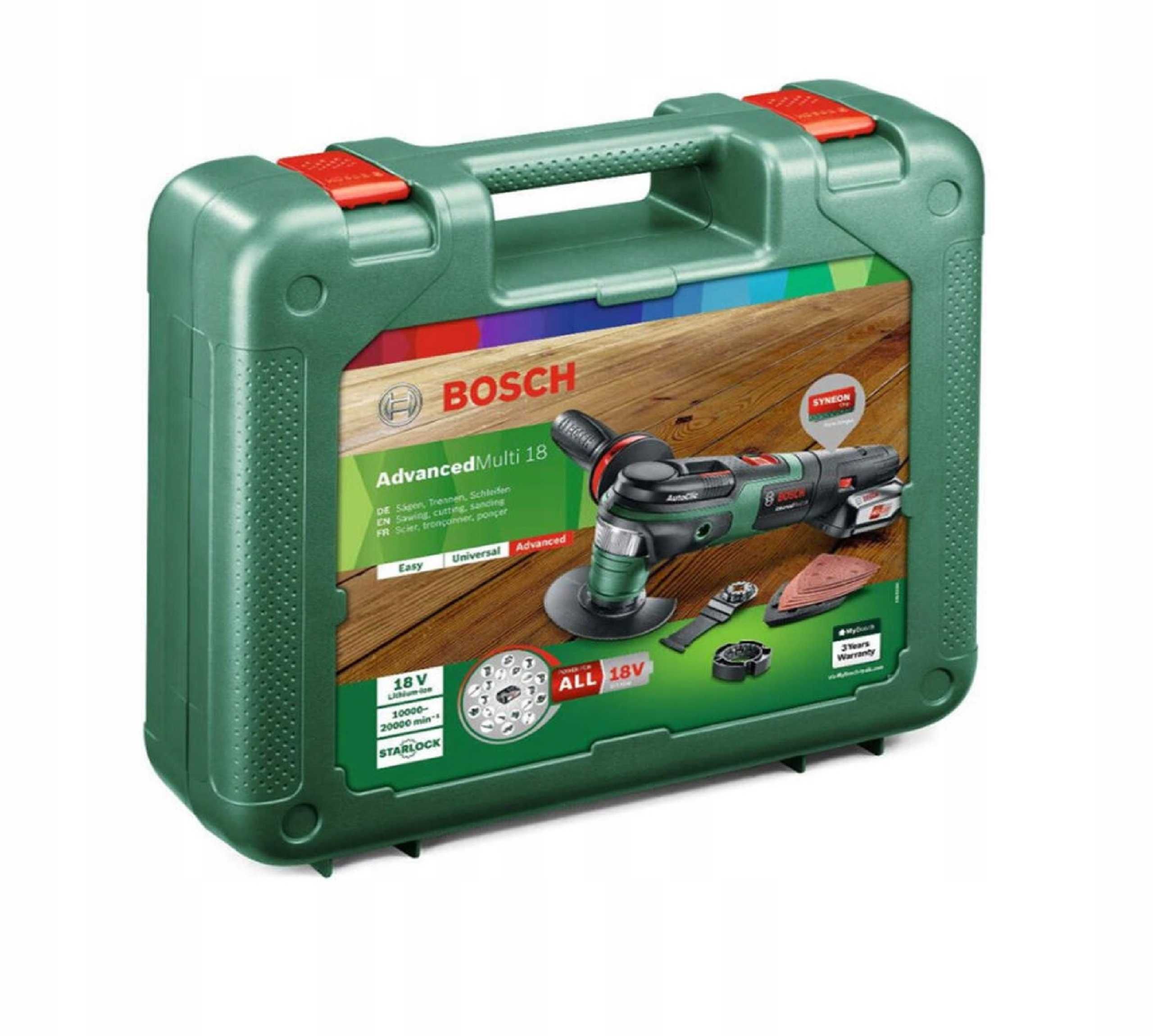 BOSCH Urządzenie Wielofunkcyjne 18V +Akumulator ładowarka walizka