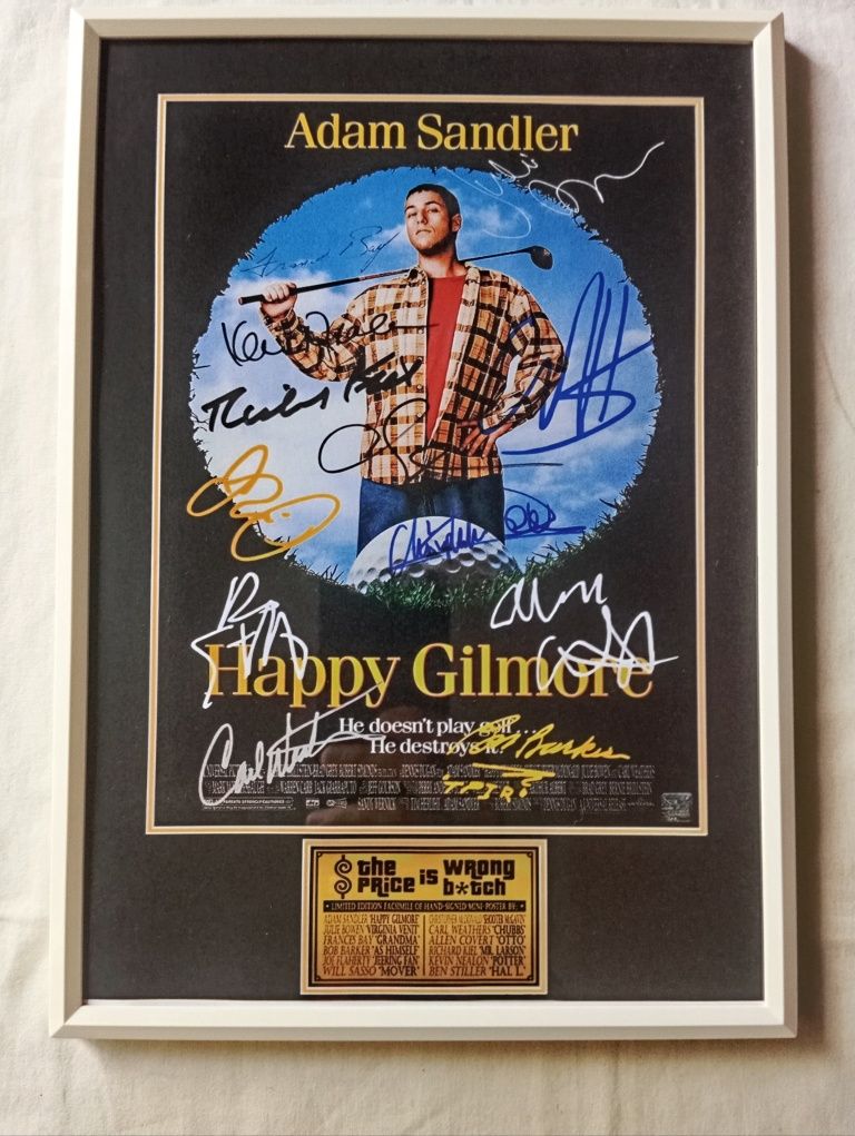 Moldura Filme Happy Gilmore com Autógrafos (A4)