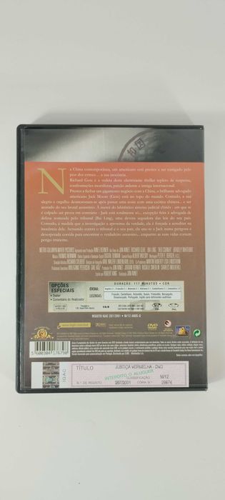 Justiça Vermelha - Richard Gere - DVD