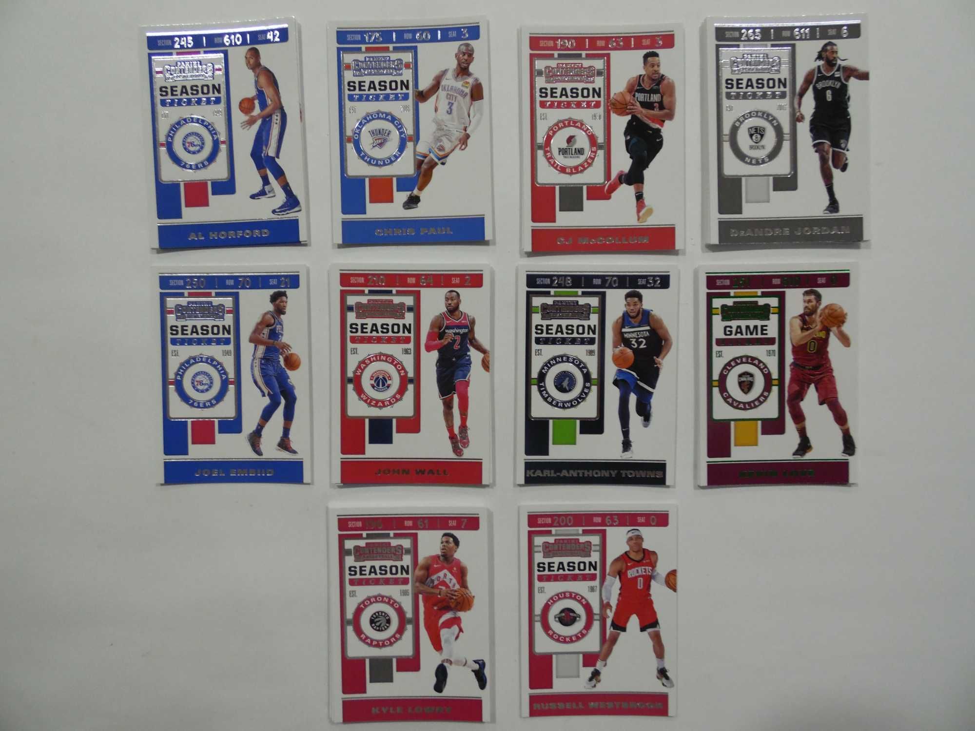 Lote de cartas NBA Panini