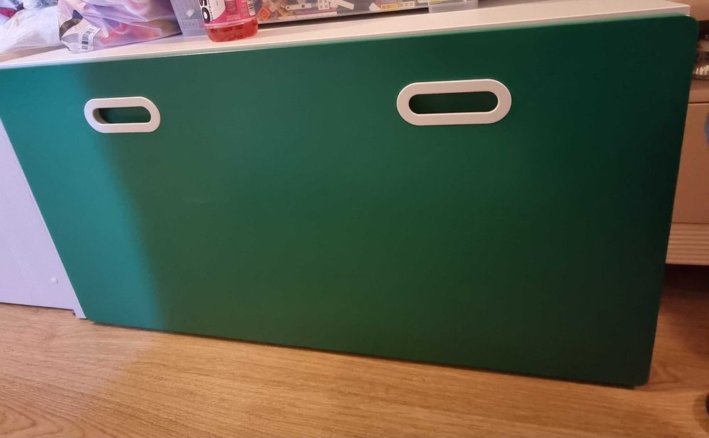 Ławka z pojemnikiem na zabawki IKEA zielona + poduszka GRATIS - 2 szt.