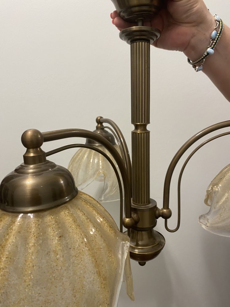 Komplet złotych lamp