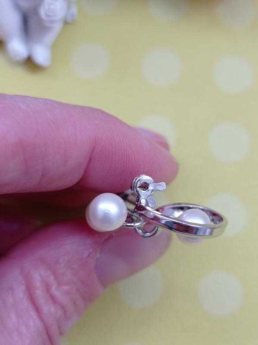 Брошка с жемчугом sterling