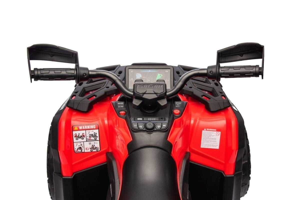 Quad Can Am Outlander 4x4 na akumulator 12V 14Ah + PILOT Czerwony