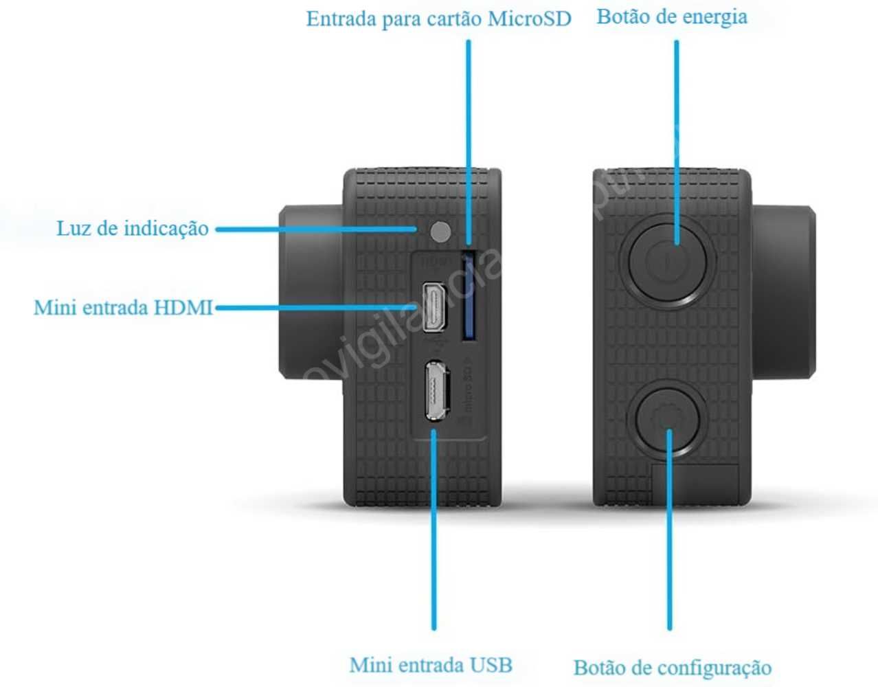 Câmara Ação‼️Ezviz S1C‼️FullHD 8MP‼️c/ Acessórios e WiFi