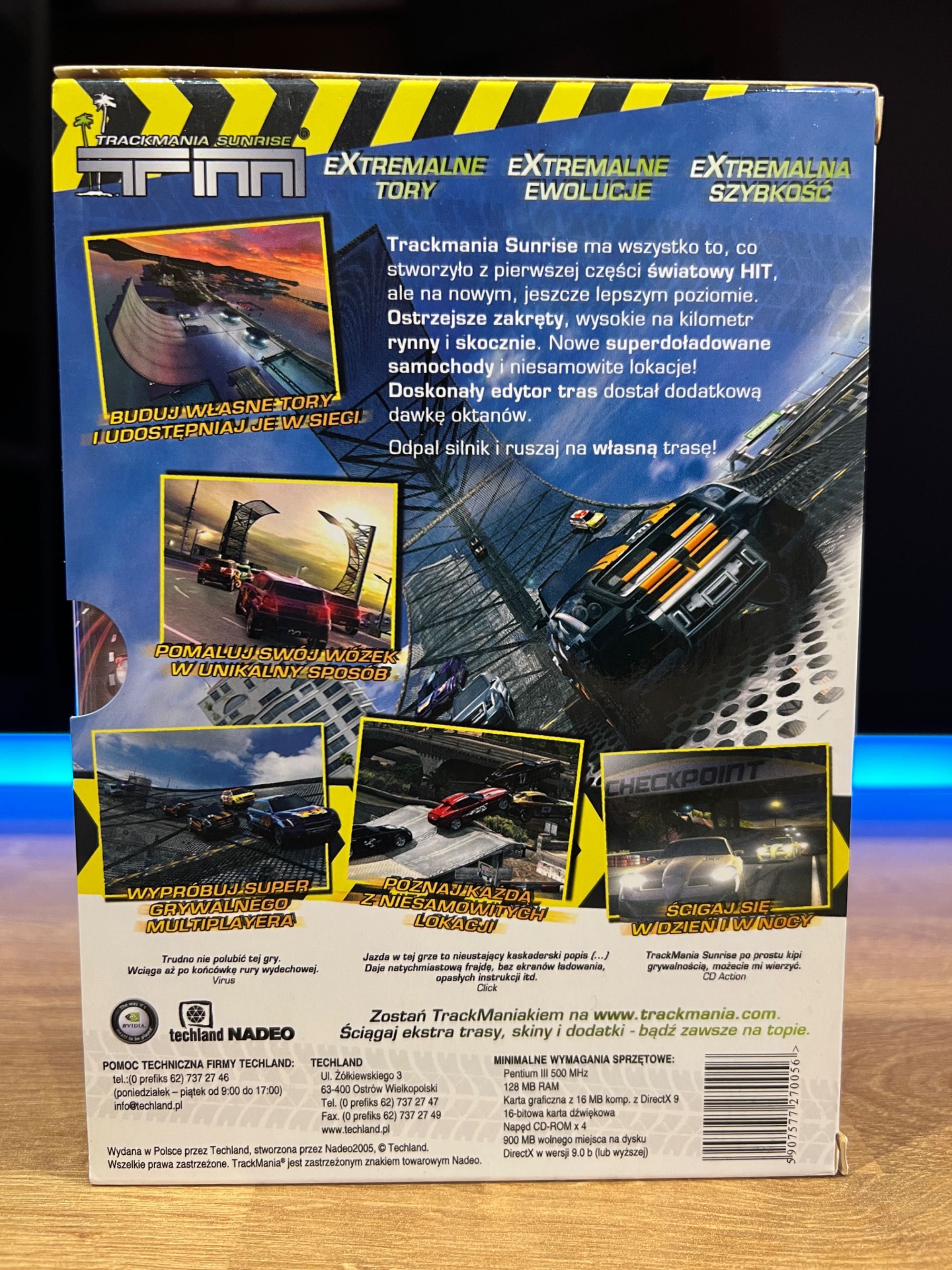 TrackMania Sunrise (PC PL 2005) slipcase BOX premierowe wydanie