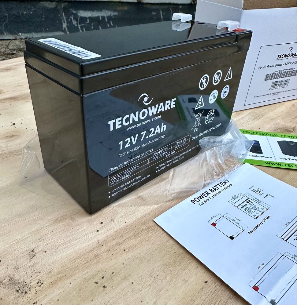 Акумуляторна батарея TECNOWARE Power Battery 12V 7,2Ah Faston 6.3 мм