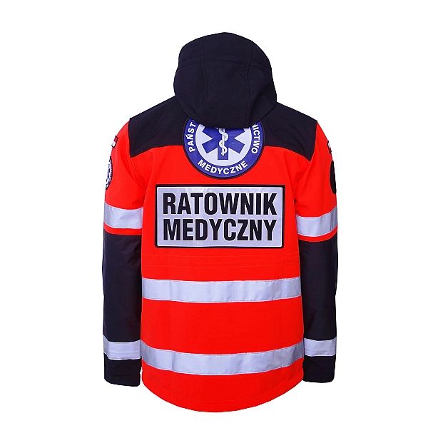 Kurtka ratownicza Softshell PRM-23 FLUO North-Wind z kompletem emblema