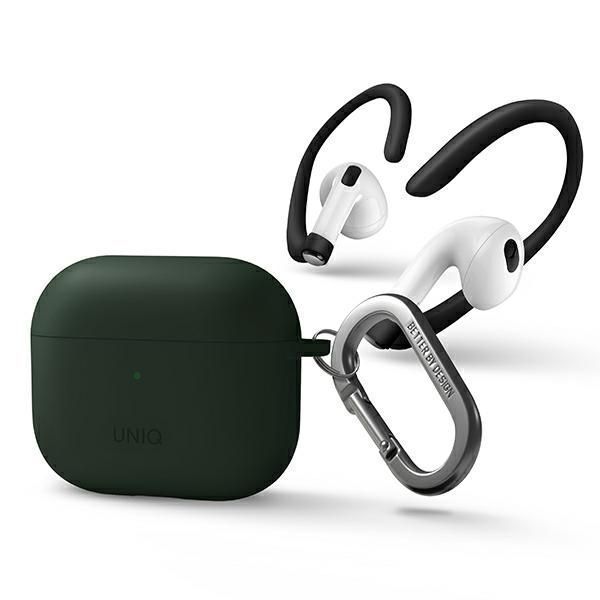 Uniq Etui Nexo Airpods 3 Gen + Ear Hooks Silicone Zielony/Green