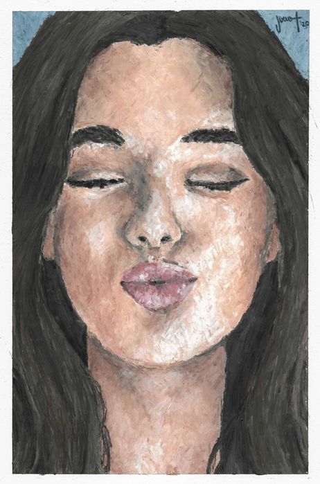 Joao Filipe, Pintura original (Marta Diaz), pastel de óleo, 30x20 cm