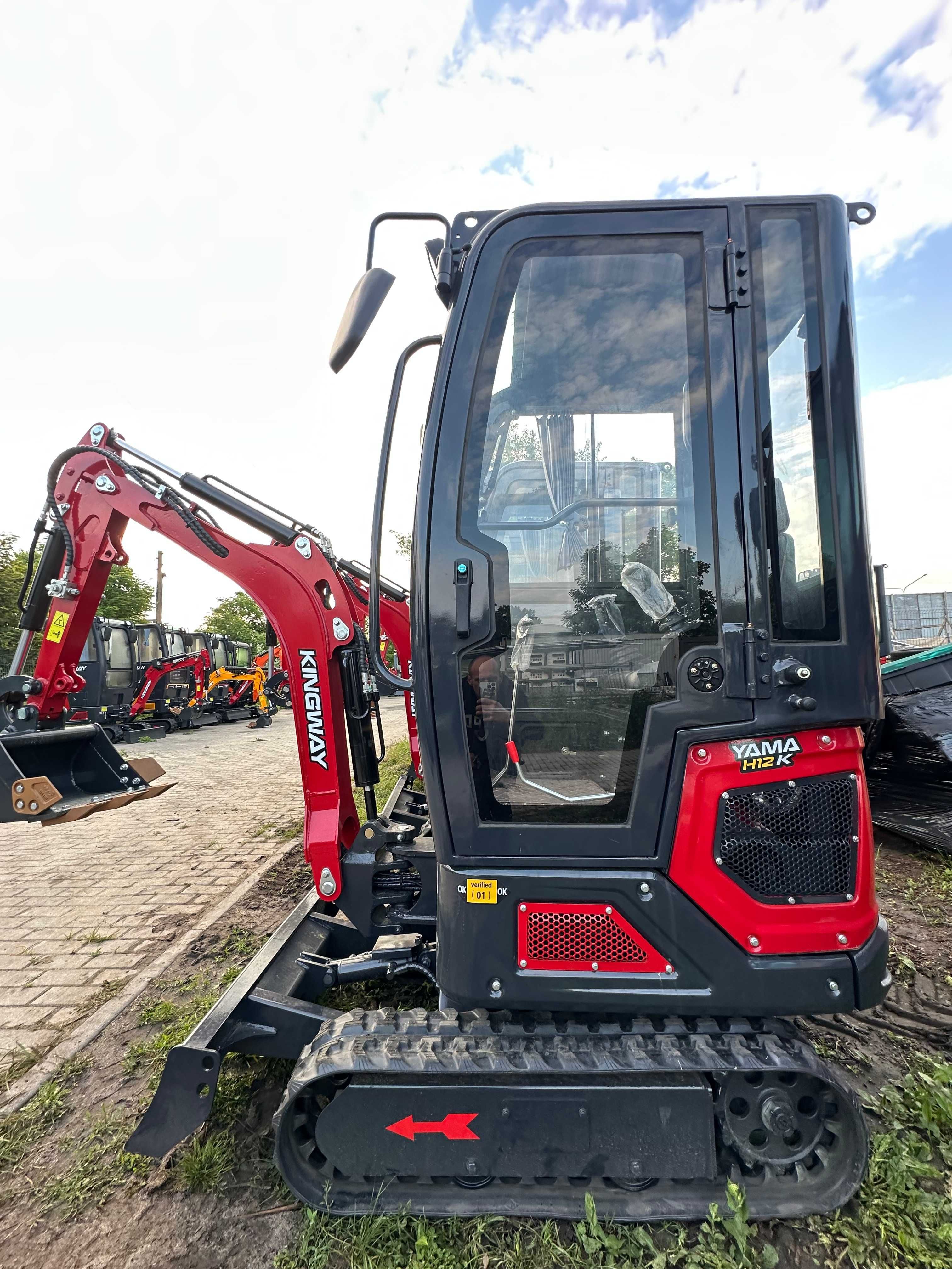 NOWA Minikoparka Kingway Yama H12K JOISTICKI Ramię SKR 3 ŁYŻKI 1200kg