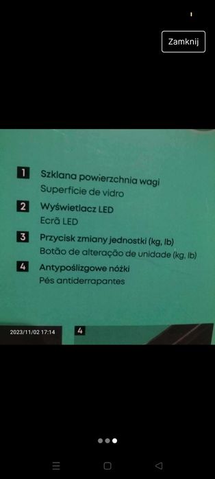 Nowa czarna waga łazienkowa