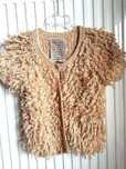 River Island sweter sweterek zapinany pudrowy róż frędzle rozmiar S