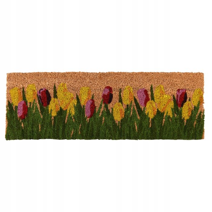 Wycieraczka kokosowa w tulipany, dywanik 75x25 x2