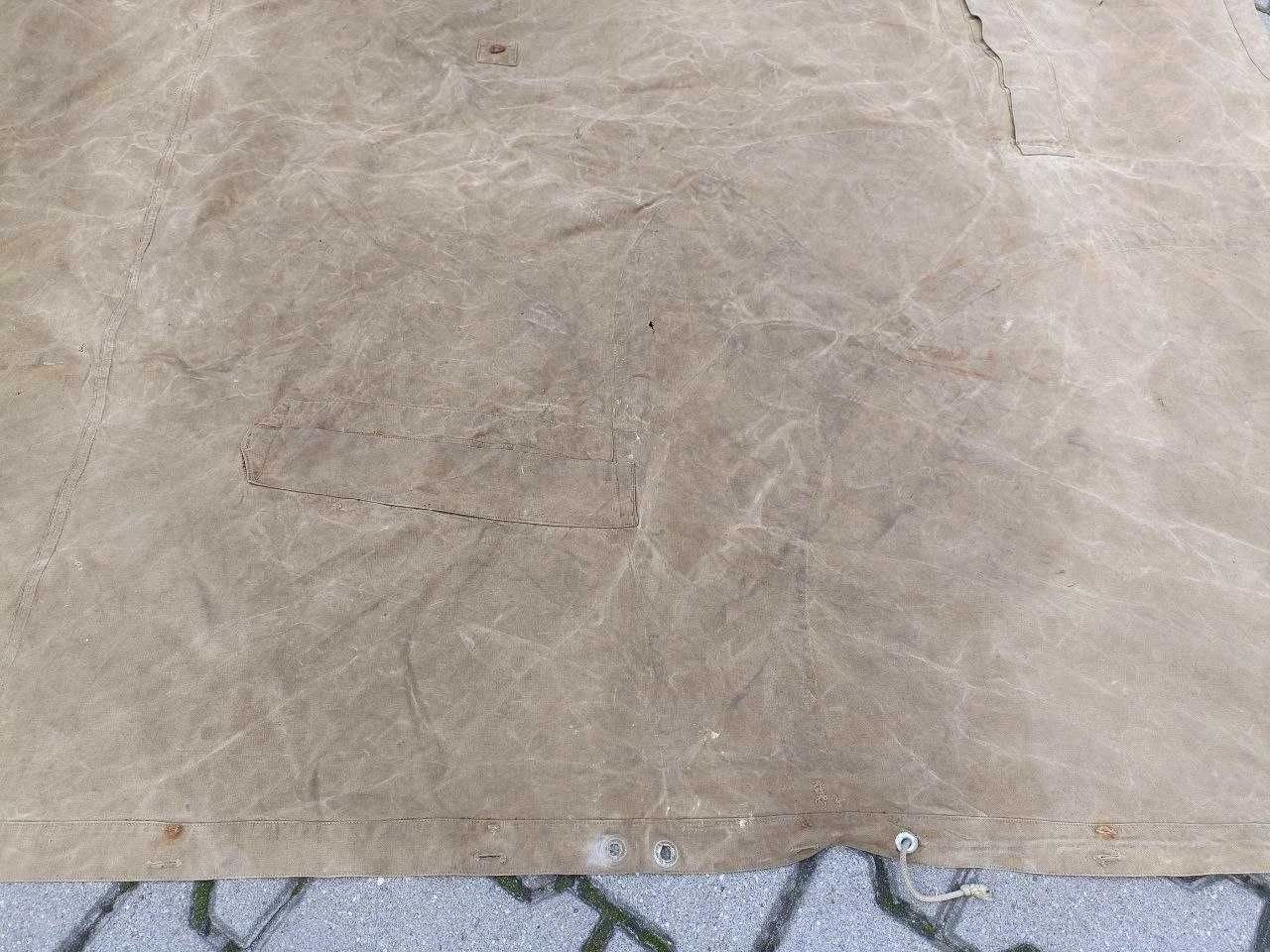 Pałatka Poncho khaki wczesne LWP 1950's lub ZSRR 160x166 cm