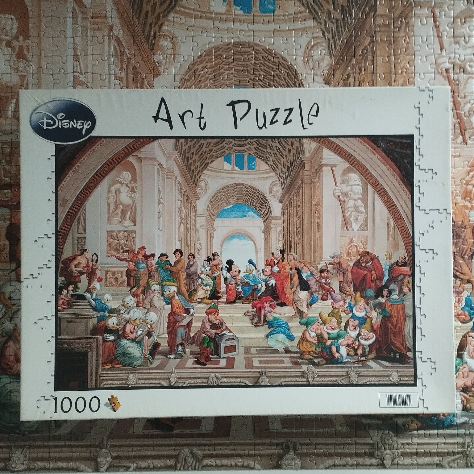 puzzle 1000 Disney art szkoła ateńska myszka miki