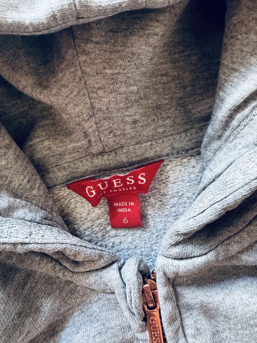 Szary dres dla dziewczynki bluza spodnie dresowe guess 122 128