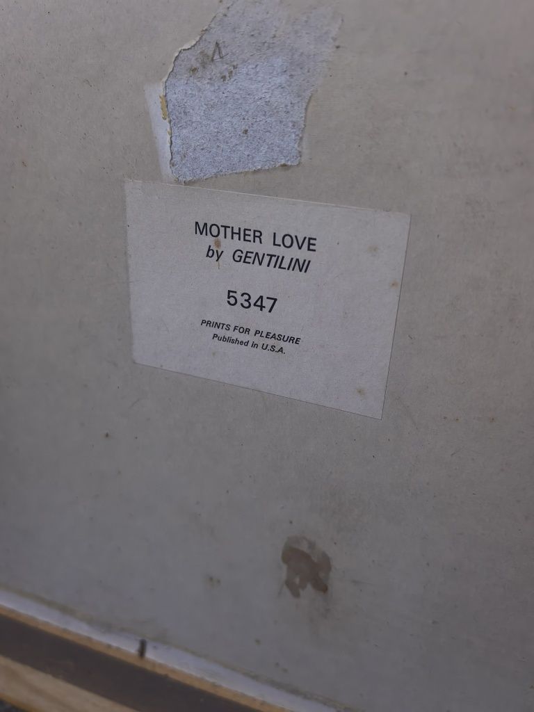Duży obraz, reprodukcja Mother Love, Gentiliniego, reprint