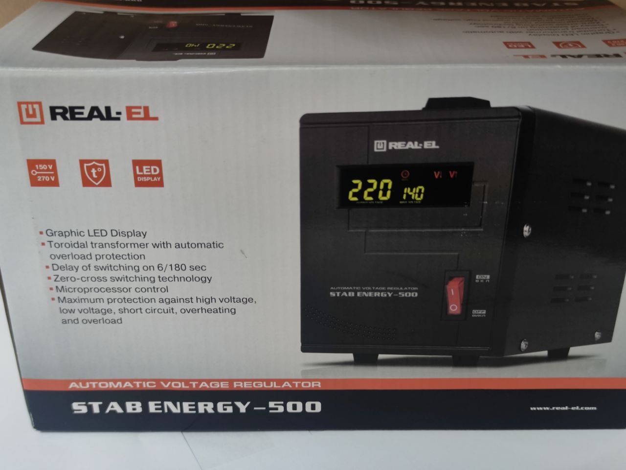 Стабілізатор напруги Real-El Stab Energy-500