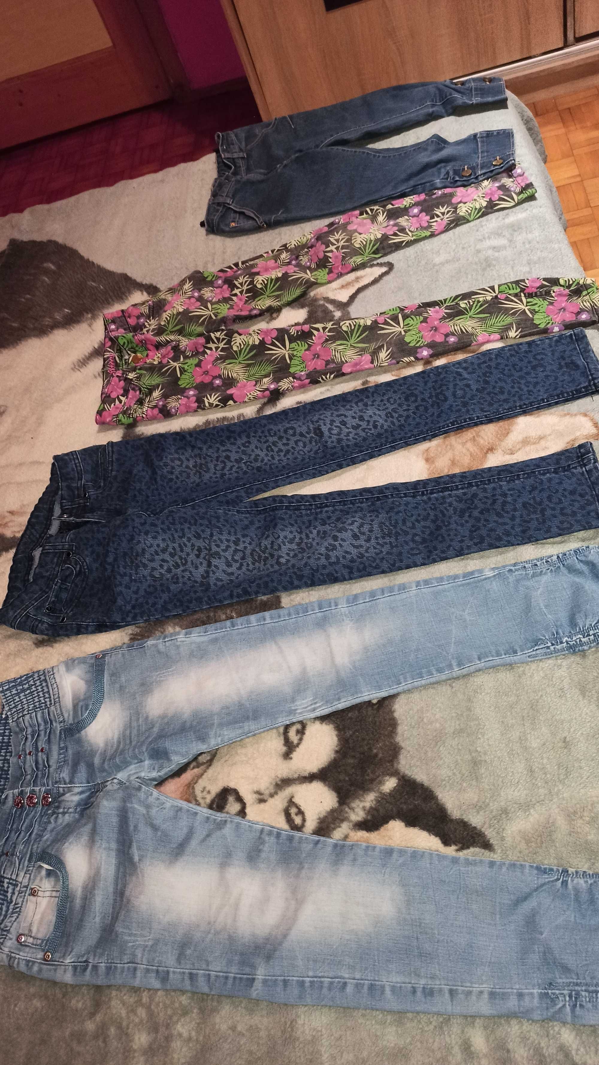 Jeansy zestaw jeansów dla dziewczynki 146
