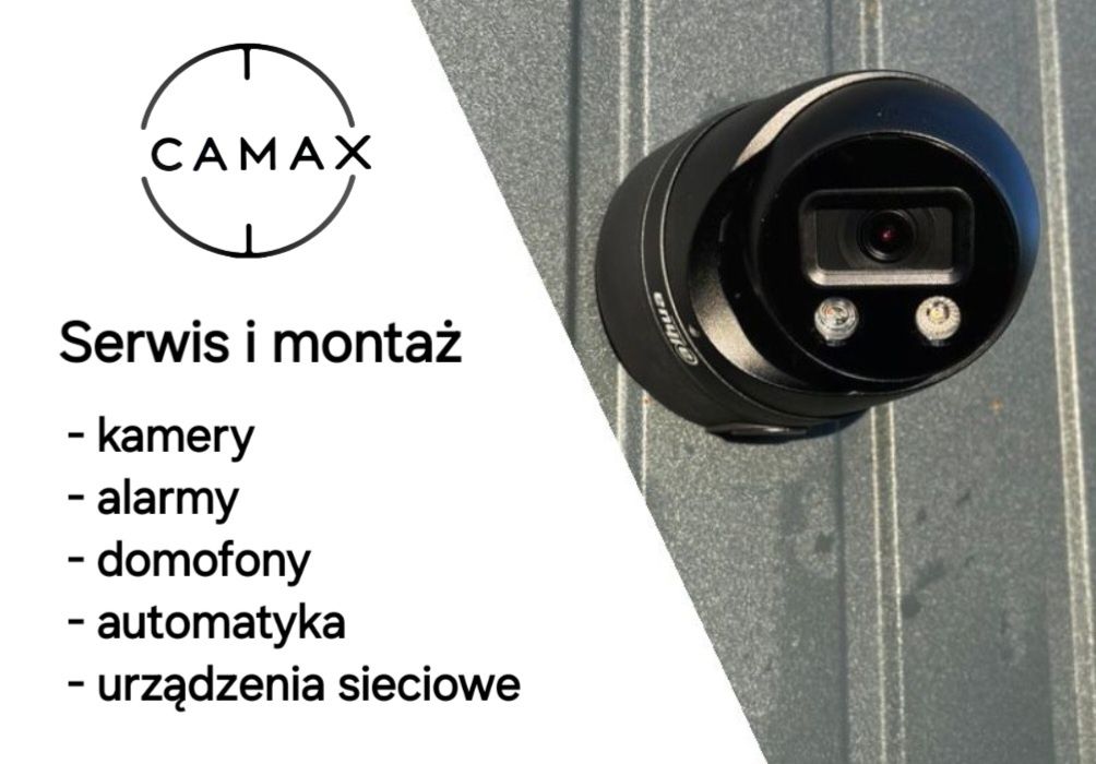 Camax-Montaż i serwis-kamery-alarmy-domofony-napędy do bram-sieć lan