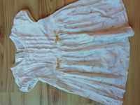 Sukienka enfant biała ze złotymi wstawkami r. 90