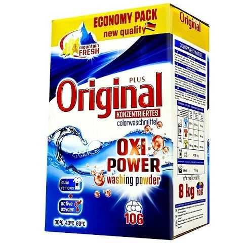 Original Plus OXI POWER Proszek do prania KOLOR 8kg 106prań