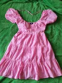Розовое платье. Ткань прошва