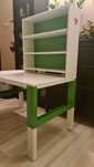 Biurko Ikea PAHL 96 x 58 x 72 cm biało zielone