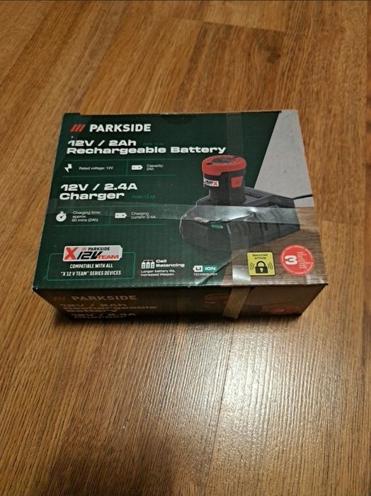 2x 2ah I ladowarka 12v parkside akumulatory baterie