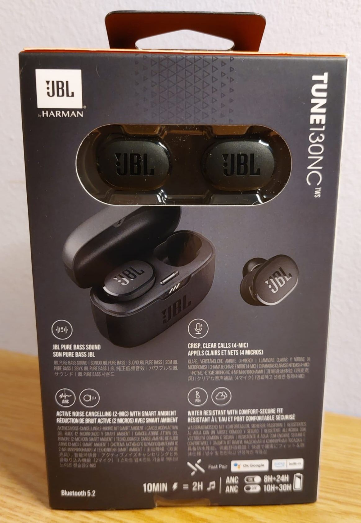 Słuchawki bezprzewodowe JBL TUNE 130 NC TWS ANC, czarne