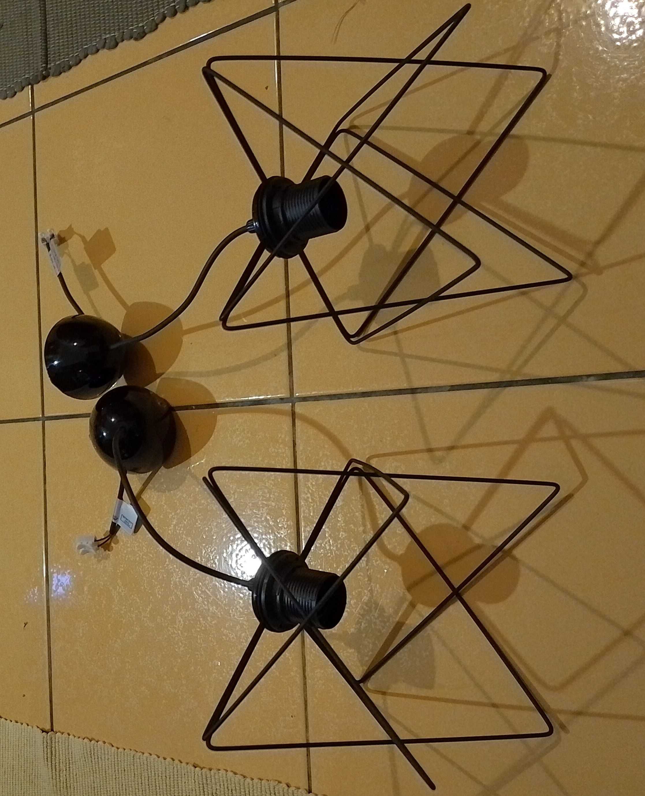 Candeiro de Tecto Preto 2unidades