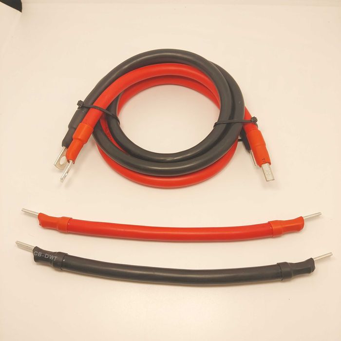 Комплект кабелей для подключения АКБ к инвертору с кольцевыми клемами
