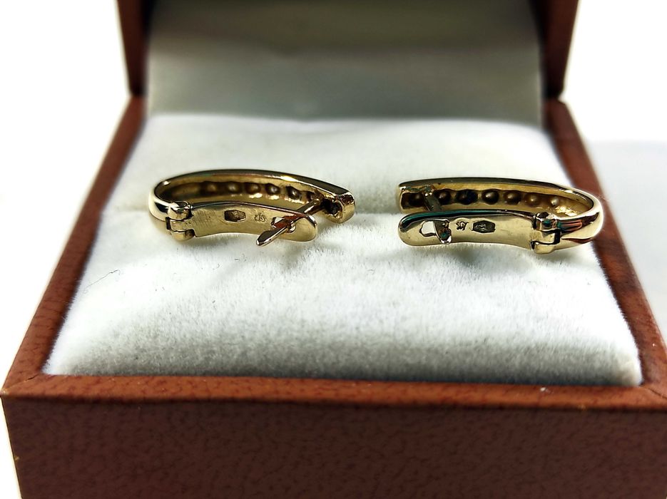 Solidne ZŁOTE KOLCZYKI pr.585 Lombard Lubawa