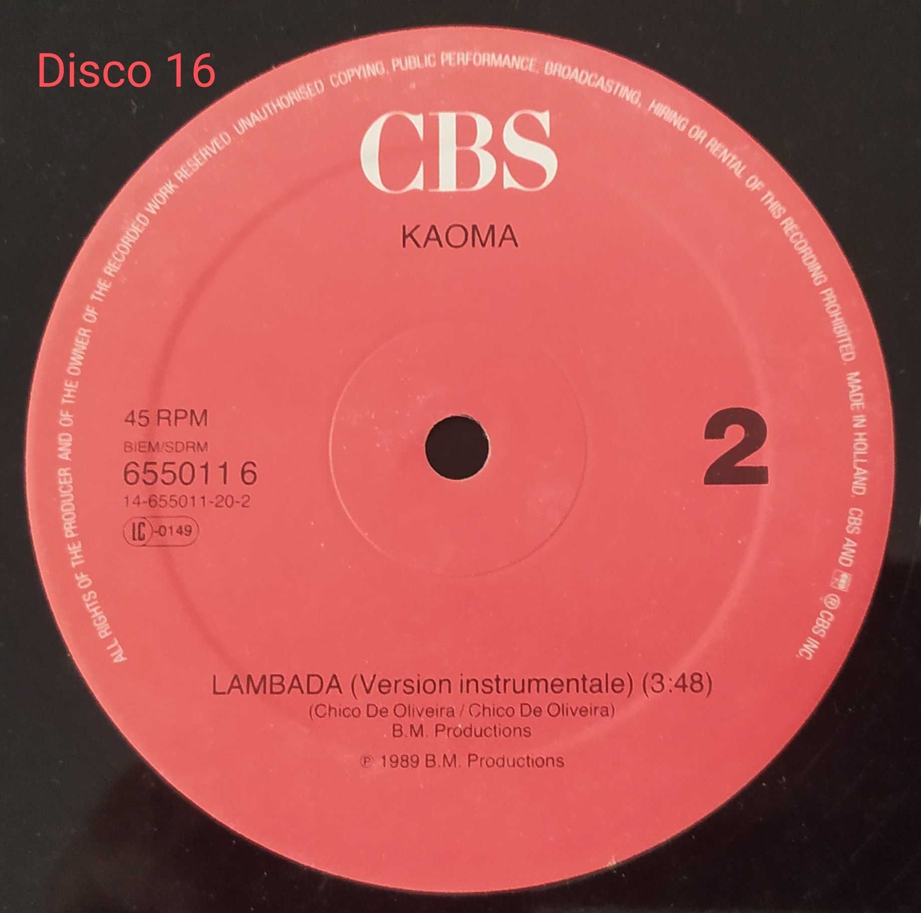 Kaoma Lambada LP Disco 16