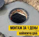 Копка септик канализация из бетонных колец под ключ яма. 5/8/25 м3