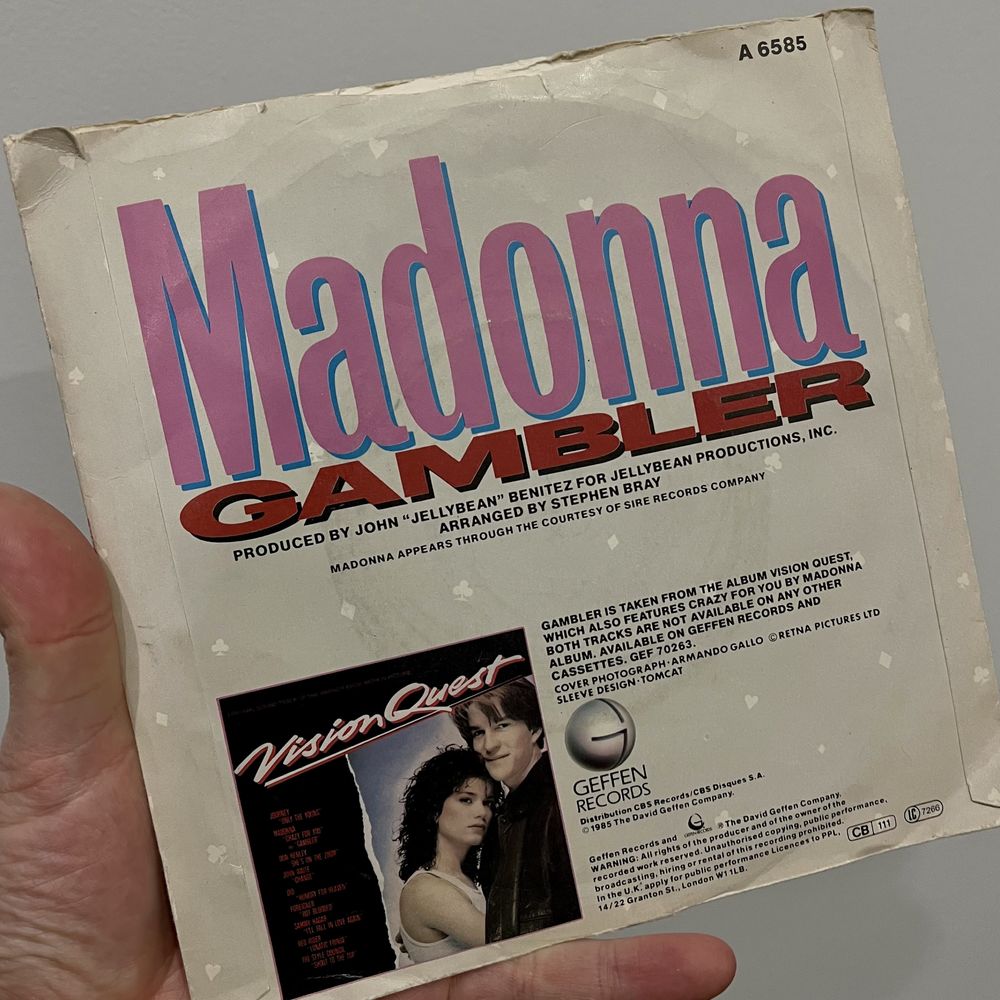 Madonna - Gambler 7” LP (1985)