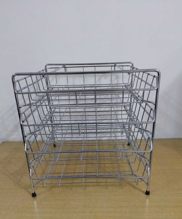 Chrome Wire Desk Organizer / Module with 4 Drawers for Office Use64287244543363123