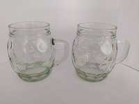 Komplet kufli zielone szkło optyczne kufle do piwa szklane