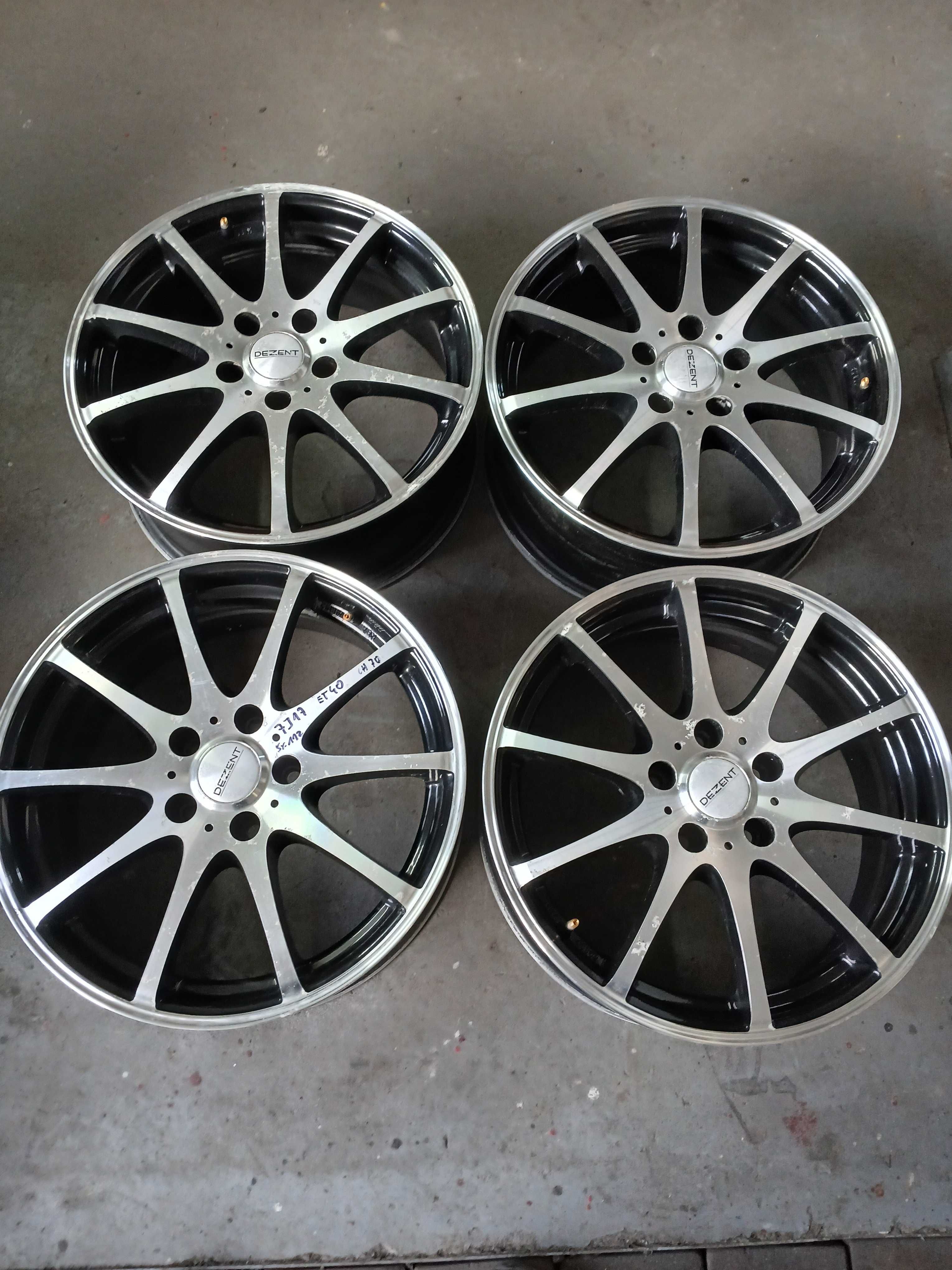 Felgi aluminiowe Dezent czarno chromowane 7j17 5x112 et 40 ch70